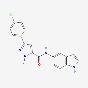 3-(4-chlorophenyl)-N-(1H-indol-5-yl)-1-methyl-1H-pyrazole-5-carboxamide