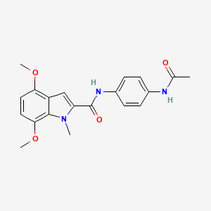 N-[4-(acetylamino)phenyl]-4,7-dimethoxy-1-methyl-1H-indole-2-carboxamide