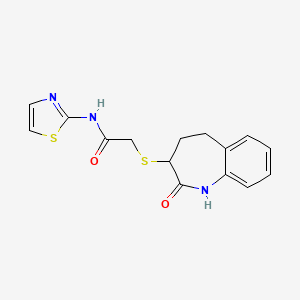 2-[(2-hydroxy-4,5-dihydro-3H-1-benzazepin-3-yl)sulfanyl]-N-(1,3-thiazol-2-yl)acetamide