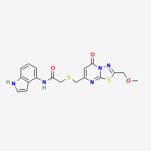 N-(1H-indol-4-yl)-2-({[2-(methoxymethyl)-5-oxo-5H-[1,3,4]thiadiazolo[3,2-a]pyrimidin-7-yl]methyl}sulfanyl)acetamide