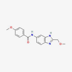 4-methoxy-N-[2-(methoxymethyl)-1H-benzimidazol-5-yl]benzamide