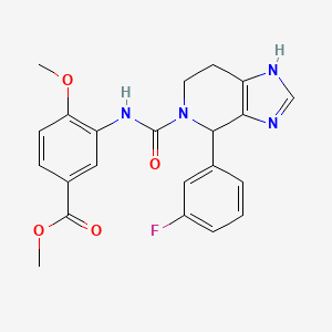 molecular formula C22H21FN4O4 B10992466 methyl 3-({[4-(3-fluorophenyl)-1,4,6,7-tetrahydro-5H-imidazo[4,5-c]pyridin-5-yl]carbonyl}amino)-4-methoxybenzoate 