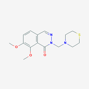 molecular formula C15H19N3O3S B10992473 7,8-dimethoxy-2-(thiomorpholin-4-ylmethyl)phthalazin-1(2H)-one 