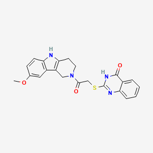 2-{[2-(8-methoxy-1,3,4,5-tetrahydro-2H-pyrido[4,3-b]indol-2-yl)-2-oxoethyl]sulfanyl}quinazolin-4(3H)-one