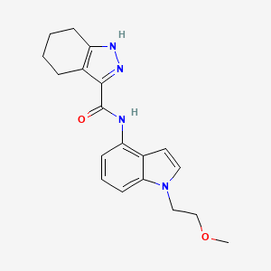 molecular formula C19H22N4O2 B10992488 N-[1-(2-methoxyethyl)-1H-indol-4-yl]-4,5,6,7-tetrahydro-2H-indazole-3-carboxamide 