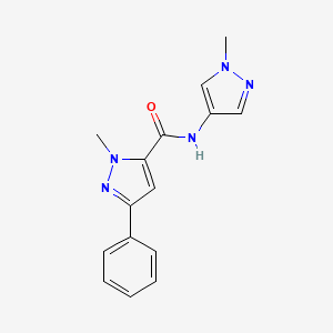 1-methyl-N-(1-methyl-1H-pyrazol-4-yl)-3-phenyl-1H-pyrazole-5-carboxamide