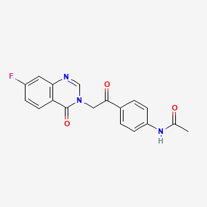 N-{4-[(7-fluoro-4-oxoquinazolin-3(4H)-yl)acetyl]phenyl}acetamide