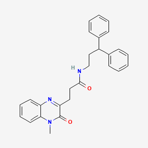 N-(3,3-diphenylpropyl)-3-(4-methyl-3-oxo-3,4-dihydroquinoxalin-2-yl)propanamide