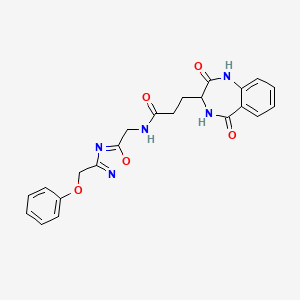 3-(2,5-dioxo-2,3,4,5-tetrahydro-1H-1,4-benzodiazepin-3-yl)-N-{[3-(phenoxymethyl)-1,2,4-oxadiazol-5-yl]methyl}propanamide