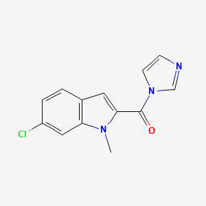 molecular formula C13H10ClN3O B10992537 (6-chloro-1-methyl-1H-indol-2-yl)(1H-imidazol-1-yl)methanone 