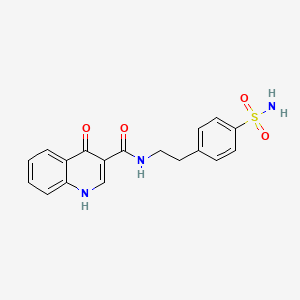 molecular formula C18H17N3O4S B10992544 4-oxo-N-[2-(4-sulfamoylphenyl)ethyl]-1,4-dihydroquinoline-3-carboxamide 