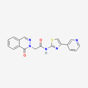 molecular formula C18H13N5O2S B10992545 2-(1-oxophthalazin-2(1H)-yl)-N-[(2Z)-4-(pyridin-3-yl)-1,3-thiazol-2(3H)-ylidene]acetamide 