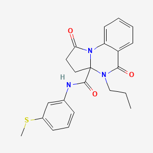 N-[3-(methylsulfanyl)phenyl]-1,5-dioxo-4-propyl-2,3,4,5-tetrahydropyrrolo[1,2-a]quinazoline-3a(1H)-carboxamide