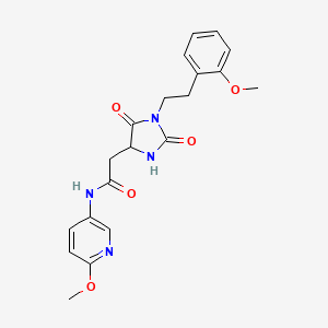 2-{1-[2-(2-methoxyphenyl)ethyl]-2,5-dioxoimidazolidin-4-yl}-N-(6-methoxypyridin-3-yl)acetamide