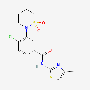 4-chloro-3-(1,1-dioxido-1,2-thiazinan-2-yl)-N-[(2Z)-4-methyl-1,3-thiazol-2(3H)-ylidene]benzamide