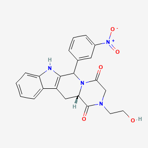 (8S)-6-(2-hydroxyethyl)-2-(3-nitrophenyl)-3,6,17-triazatetracyclo[8.7.0.03,8.011,16]heptadeca-1(10),11,13,15-tetraene-4,7-dione