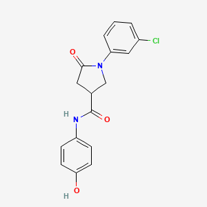 1-(3-chlorophenyl)-N-(4-hydroxyphenyl)-5-oxopyrrolidine-3-carboxamide