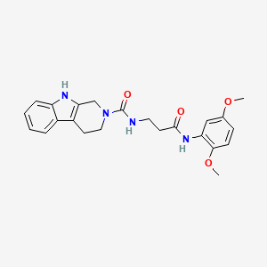 N-{3-[(2,5-dimethoxyphenyl)amino]-3-oxopropyl}-1,3,4,9-tetrahydro-2H-beta-carboline-2-carboxamide