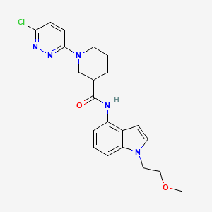 1-(6-chloropyridazin-3-yl)-N-(1-(2-methoxyethyl)-1H-indol-4-yl)piperidine-3-carboxamide