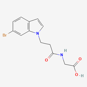 N-[3-(6-bromo-1H-indol-1-yl)propanoyl]glycine