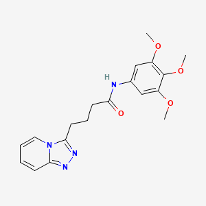 molecular formula C19H22N4O4 B10992646 4-([1,2,4]triazolo[4,3-a]pyridin-3-yl)-N-(3,4,5-trimethoxyphenyl)butanamide 