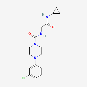 molecular formula C16H21ClN4O2 B10992651 4-(3-chlorophenyl)-N-[2-(cyclopropylamino)-2-oxoethyl]piperazine-1-carboxamide 