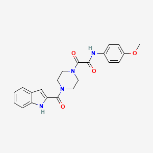 molecular formula C22H22N4O4 B10992676 2-[4-(1H-indol-2-ylcarbonyl)piperazin-1-yl]-N-(4-methoxyphenyl)-2-oxoacetamide 