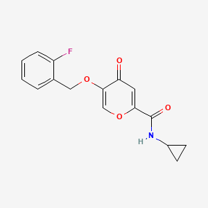 N-cyclopropyl-5-[(2-fluorobenzyl)oxy]-4-oxo-4H-pyran-2-carboxamide