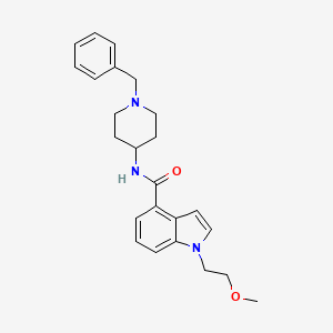 molecular formula C24H29N3O2 B10992706 N-(1-benzylpiperidin-4-yl)-1-(2-methoxyethyl)-1H-indole-4-carboxamide 