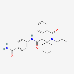 2'-(butan-2-yl)-N-(4-carbamoylphenyl)-1'-oxo-1',4'-dihydro-2'H-spiro[cyclohexane-1,3'-isoquinoline]-4'-carboxamide