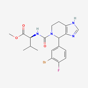 molecular formula C19H22BrFN4O3 B10992739 methyl N-{[4-(3-bromo-4-fluorophenyl)-1,4,6,7-tetrahydro-5H-imidazo[4,5-c]pyridin-5-yl]carbonyl}-L-valinate 