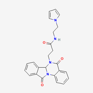 3-(5,11-dioxo-6a,11-dihydroisoindolo[2,1-a]quinazolin-6(5H)-yl)-N-[2-(1H-pyrrol-1-yl)ethyl]propanamide