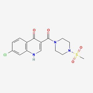 molecular formula C15H16ClN3O4S B10992802 (7-Chloro-4-hydroxyquinolin-3-yl)[4-(methylsulfonyl)piperazin-1-yl]methanone 