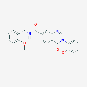 molecular formula C24H21N3O4 B10992817 N-(2-methoxybenzyl)-3-(2-methoxyphenyl)-4-oxo-3,4-dihydroquinazoline-7-carboxamide 