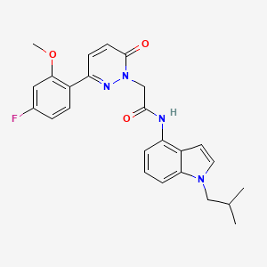 2-[3-(4-fluoro-2-methoxyphenyl)-6-oxopyridazin-1(6H)-yl]-N-[1-(2-methylpropyl)-1H-indol-4-yl]acetamide