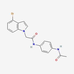 N-[4-(acetylamino)phenyl]-2-(4-bromo-1H-indol-1-yl)acetamide