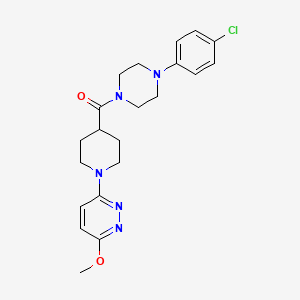 (4-(4-Chlorophenyl)piperazin-1-yl)(1-(6-methoxypyridazin-3-yl)piperidin-4-yl)methanone