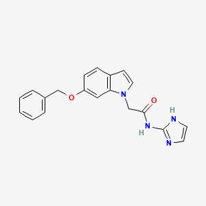 molecular formula C20H18N4O2 B10992853 2-[6-(benzyloxy)-1H-indol-1-yl]-N-(1H-imidazol-2-yl)acetamide 