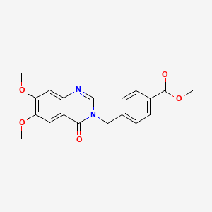 molecular formula C19H18N2O5 B10992856 methyl 4-[(6,7-dimethoxy-4-oxoquinazolin-3(4H)-yl)methyl]benzoate 