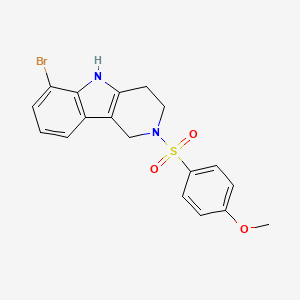 6-bromo-2-[(4-methoxyphenyl)sulfonyl]-2,3,4,5-tetrahydro-1H-pyrido[4,3-b]indole