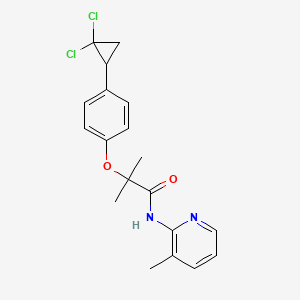 molecular formula C19H20Cl2N2O2 B10992880 2-[4-(2,2-dichlorocyclopropyl)phenoxy]-2-methyl-N-(3-methylpyridin-2-yl)propanamide 