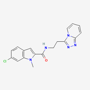 molecular formula C18H16ClN5O B10992887 6-chloro-1-methyl-N-[2-([1,2,4]triazolo[4,3-a]pyridin-3-yl)ethyl]-1H-indole-2-carboxamide 