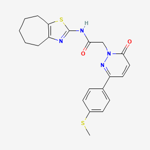 N-[(2Z)-3,4,5,6,7,8-hexahydro-2H-cyclohepta[d][1,3]thiazol-2-ylidene]-2-{3-[4-(methylsulfanyl)phenyl]-6-oxopyridazin-1(6H)-yl}acetamide