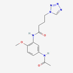 N-[5-(acetylamino)-2-methoxyphenyl]-4-(1H-tetrazol-1-yl)butanamide