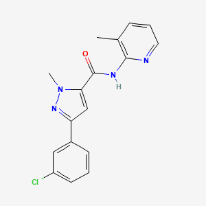 3-(3-chlorophenyl)-1-methyl-N-(3-methylpyridin-2-yl)-1H-pyrazole-5-carboxamide