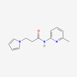 molecular formula C13H15N3O B10992922 N-(6-methylpyridin-2-yl)-3-(1H-pyrrol-1-yl)propanamide 