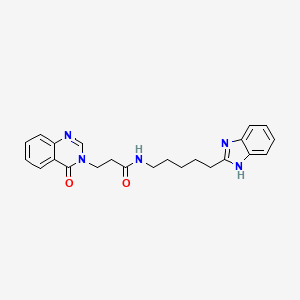 N-[5-(1H-benzimidazol-2-yl)pentyl]-3-(4-oxoquinazolin-3(4H)-yl)propanamide