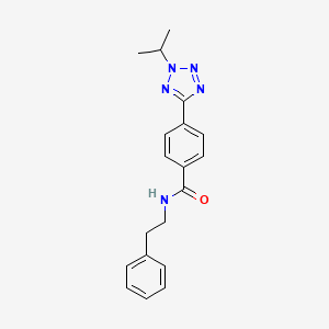 molecular formula C19H21N5O B10992964 N-(2-phenylethyl)-4-[2-(propan-2-yl)-2H-tetrazol-5-yl]benzamide 