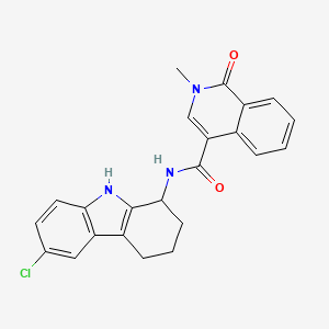 molecular formula C23H20ClN3O2 B10992978 N-(6-chloro-2,3,4,9-tetrahydro-1H-carbazol-1-yl)-2-methyl-1-oxo-1,2-dihydroisoquinoline-4-carboxamide 