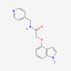 2-[(1-methyl-1H-indol-4-yl)oxy]-N-(pyridin-4-ylmethyl)acetamide